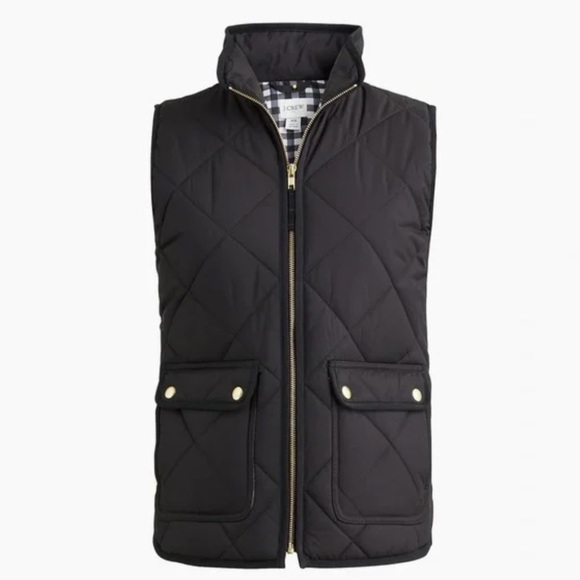 J. Crew Excursion Quilted Puffer Vest Pockets Zip Front Winter Megan Markle - Picture 7 of 15